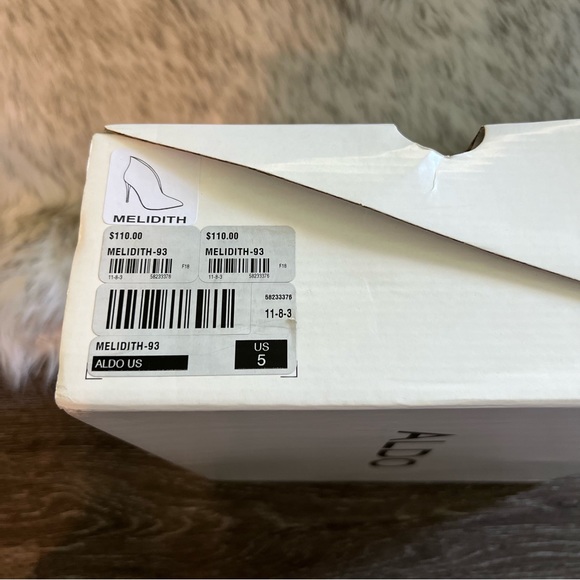 ALDO MELIDITH Stiletto Black Suede Heel Women's Size 5. Retail $ 110 - Picture 6 of 6